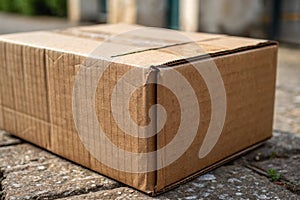 Brown cardboard box texture background