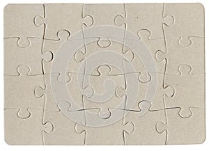 Brown cardboard jigsaw puzzle