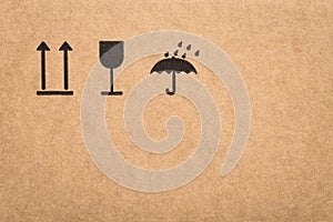 Brown cardboard texture background. Blank carton material wallpaper