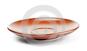 Brown ceramic saucer