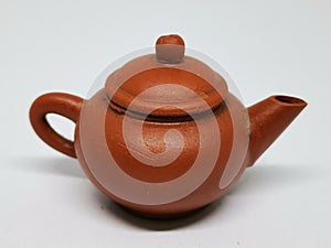 Brown Chinese tea pot model miniature