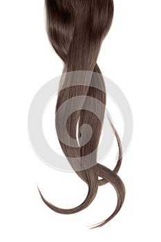 Brown chocolate natural hair, isolated on a white background