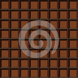 Brown chocolate table. Vector seamless pattern background