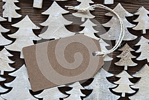 Brown Christmas Label With Copy Space