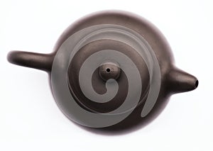 Brown clay teapot