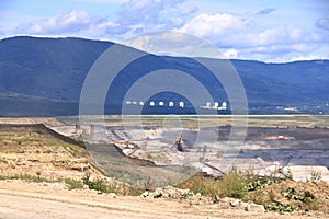 Brown coal mine near ledvice/bilina in Czech republic