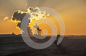 Brown coal mining Landscape