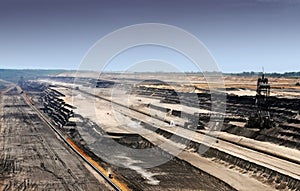 Brown coal open mining