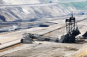 Brown coal open mining