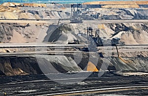 Brown coal open mining