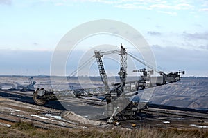 Brown coal opencast mining