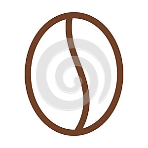 Brown coffee bean icon. Vector isolated on background