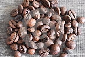 Brown coffee beans - can be used as a background