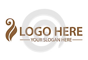 Brown Color Simple Fragrances Evaporate Coffee Logo Design