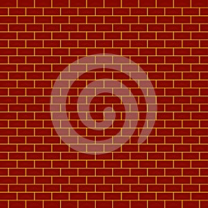 Brown colorful brick wall abstract background with light geometric texture pattern seamless vector illustration art flat design