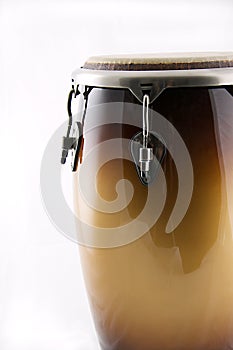 Brown Conga Drum White Bk