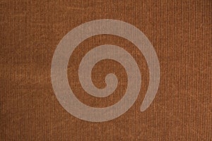Brown corduroy fabric. Close-up. Background