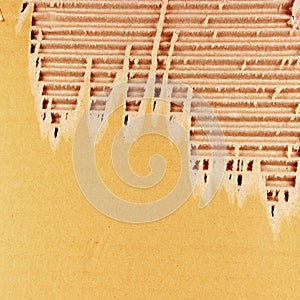 Brown corrugated cardboard sheet photo