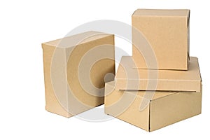 Brown corrugated paper box