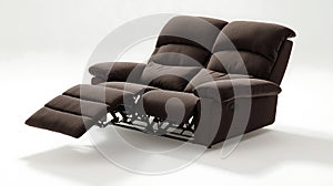 Brown couch with two recliners on it