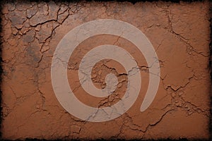 Brown cracked cocoa powder ground background or texture