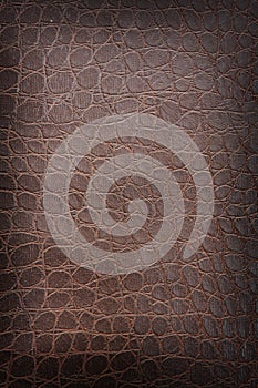 Brown crackled leather close up