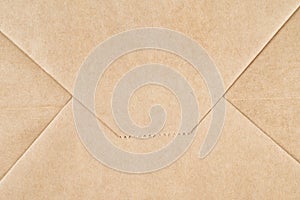 Brown craft paper texture or background folded as envelope