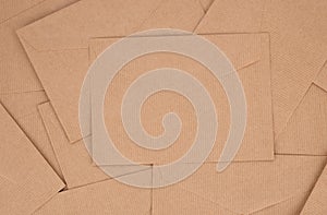 Brown craft paper vintage envelopes pile