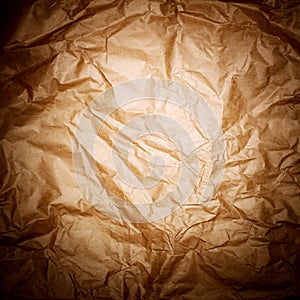 Brown crisped wrapping paped background