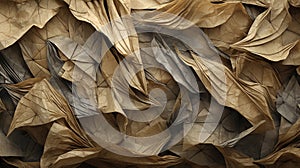 Brown Crumpled Paper Background