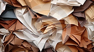 Brown Crumpled Paper Background