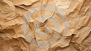 Brown Crumpled Paper Background