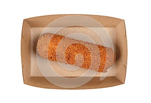 Brown crusty dutch kroket isolated