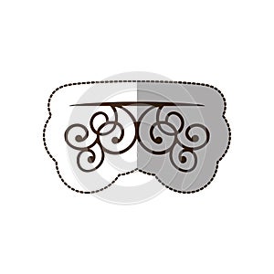 brown decorative swirl shelf icon