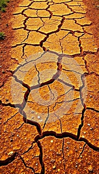 Brown dirt road, seamless texture, cracked surface, surface, rural, high resolution