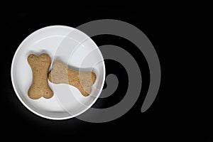 Brown Dog Cookies on White BOwl