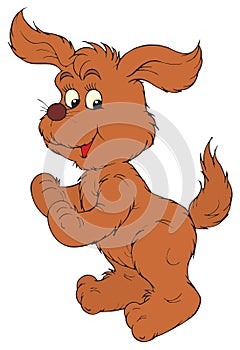 Brown Dog (vector clip-art)