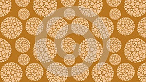 Brown Dotted Circles Pattern Background Design