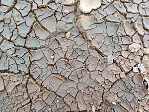 Brown dry soil or cracked ground texture background. Cracked earth, cracked soil