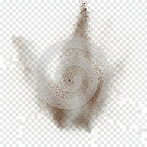 Brown Dust Cloud Explosion Effect