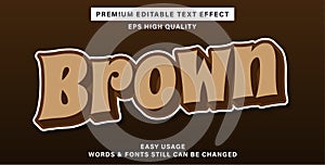 brown editable text effect