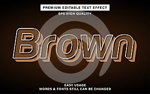 Brown editable text effect