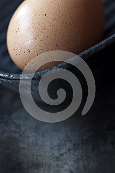 Brown Egg in Pan