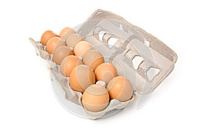 Brown eggs photo