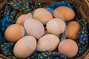 Brown Eggs in a basket