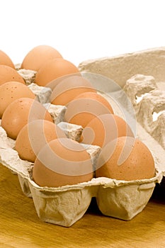 Brown Eggs in Carton