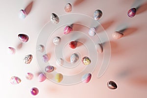 Brown eggs with faces drawn