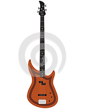 Brown electric guitar