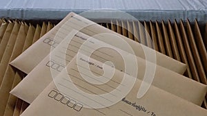 Brown envelop for business shipping