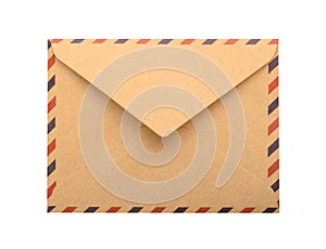 Brown Envelope isolated. close up